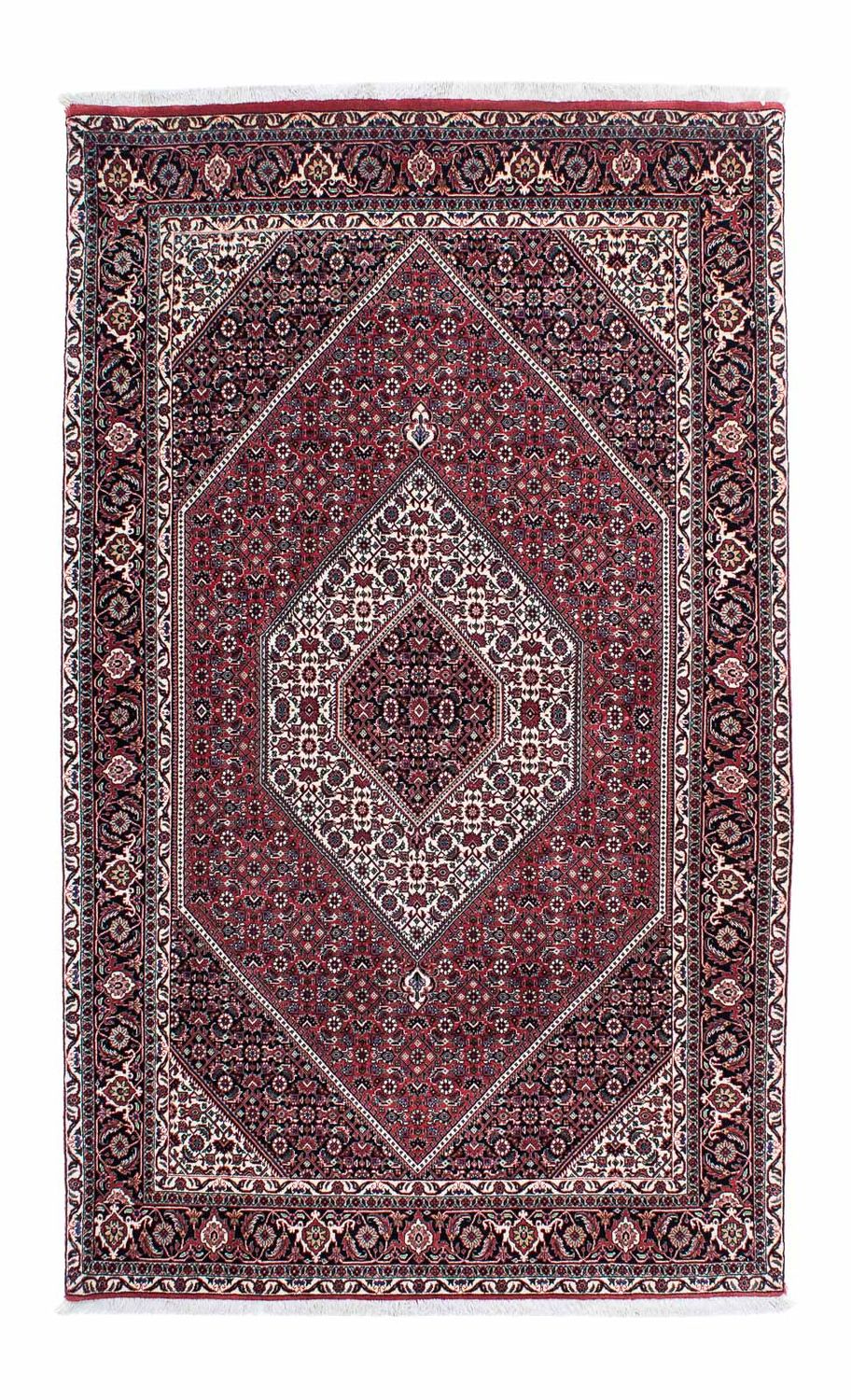 Persisk tæppe - Bijar - 217 x 131 cm - lysrød