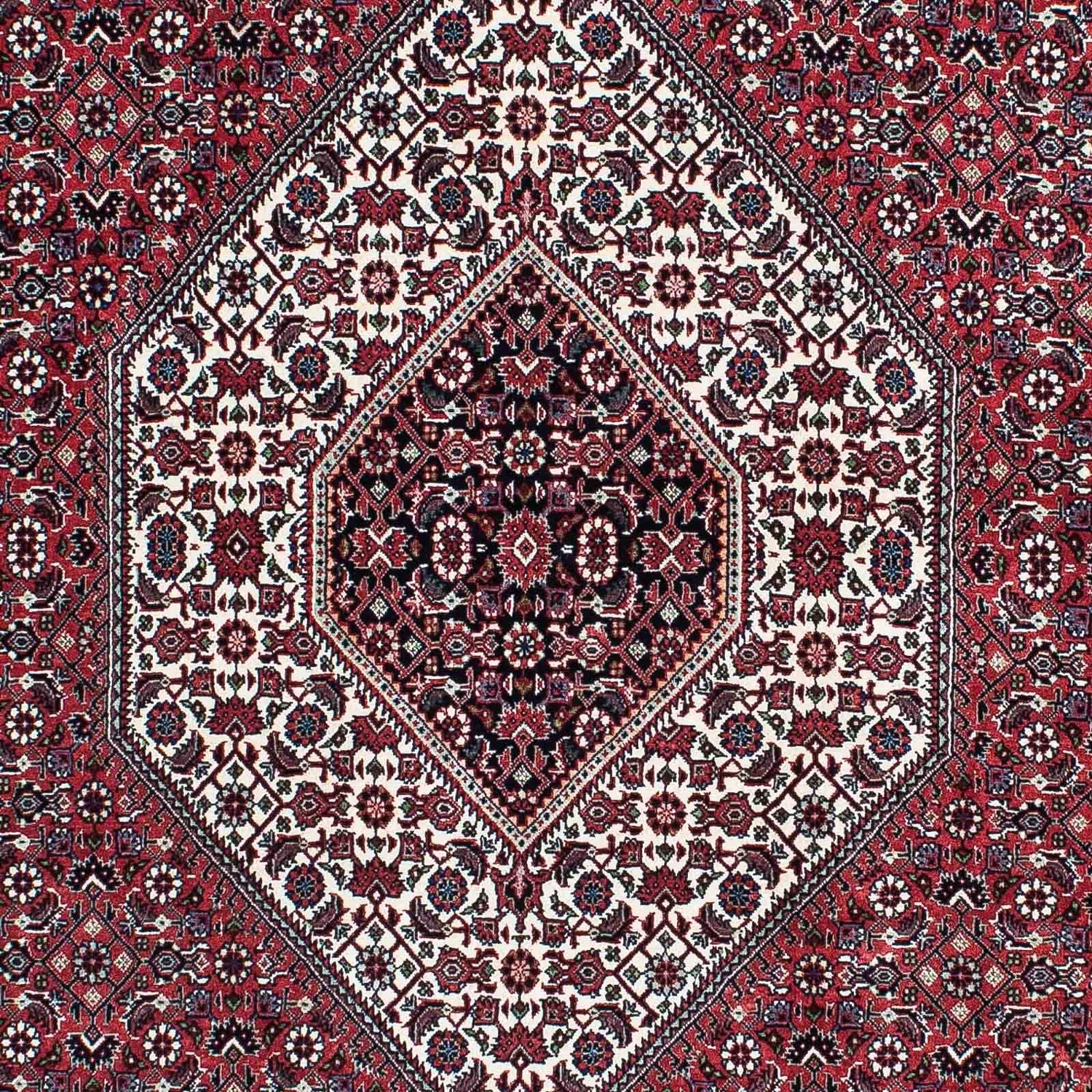 Persisk tæppe - Bijar - 217 x 131 cm - lysrød