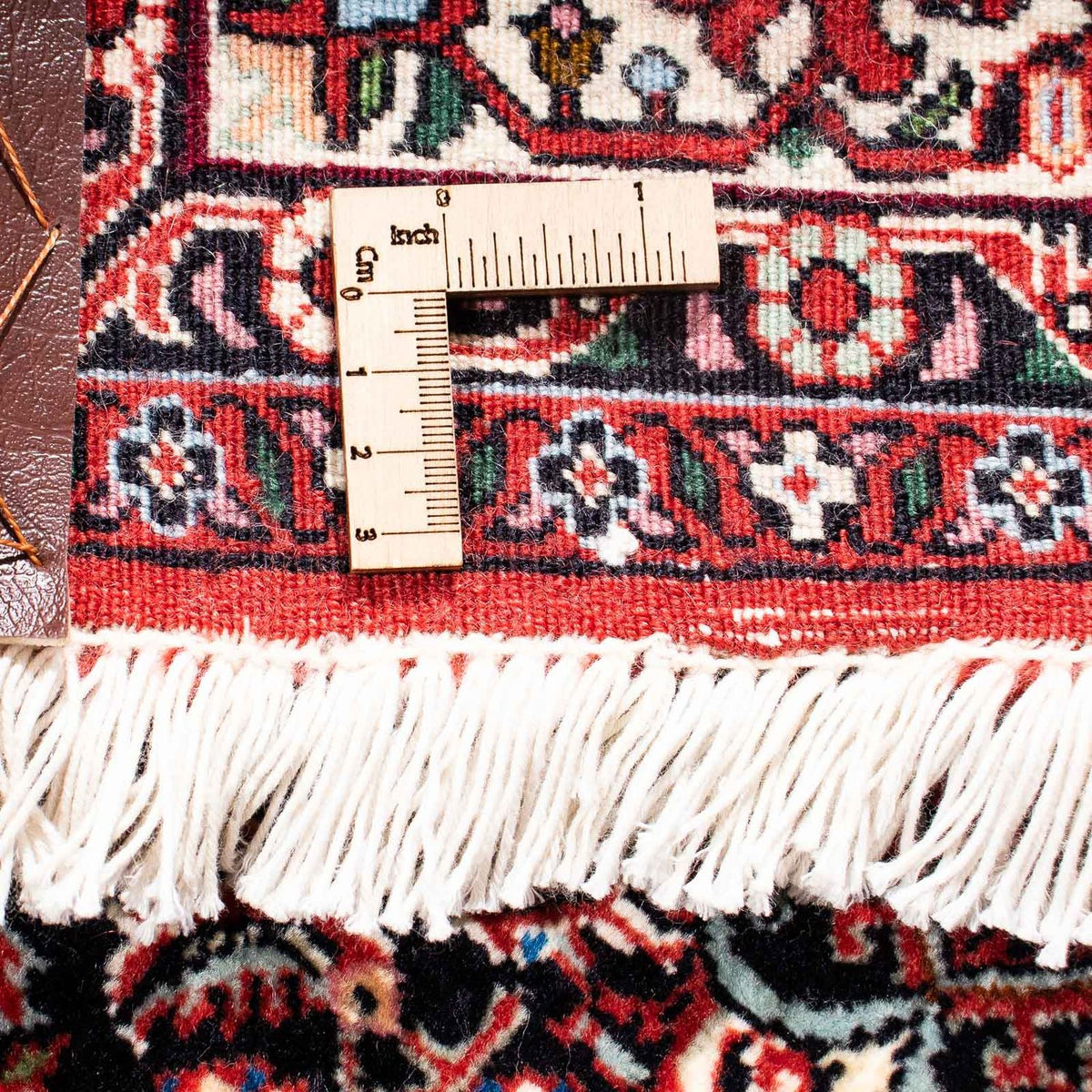 Persisk tæppe - Bijar - 242 x 171 cm - lysrød