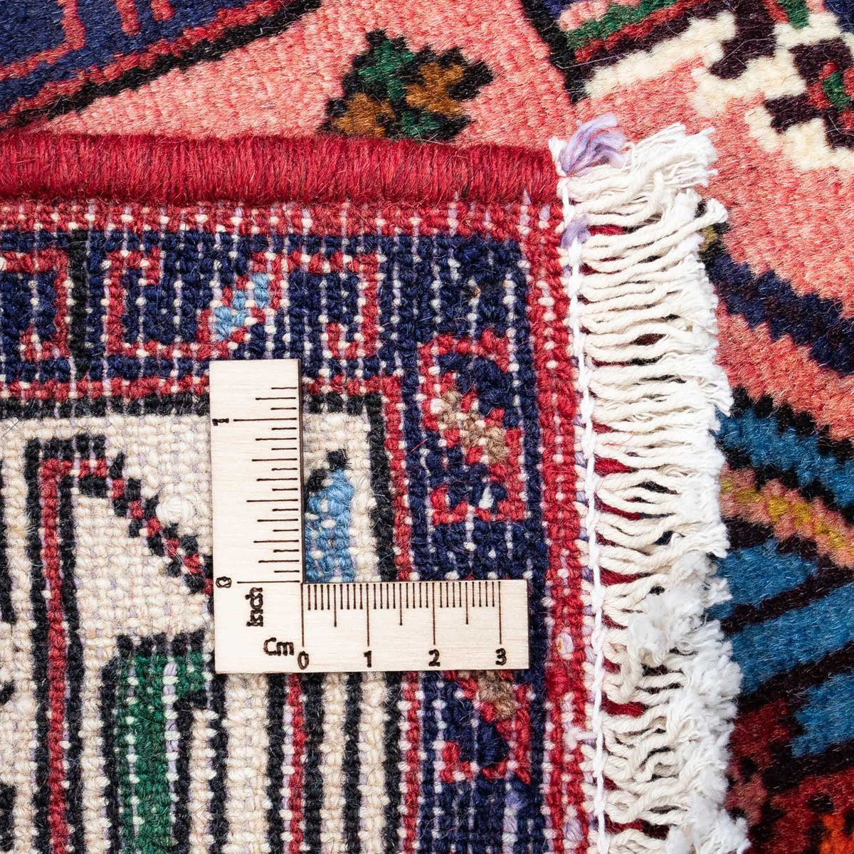 Persisk tæppe - Nomadisk - 125 x 80 cm - mørkerød