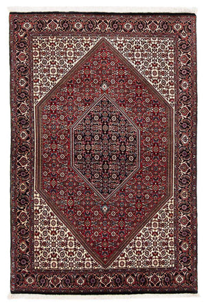 Persisk tæppe - Bijar - 177 x 112 cm - mørkerød