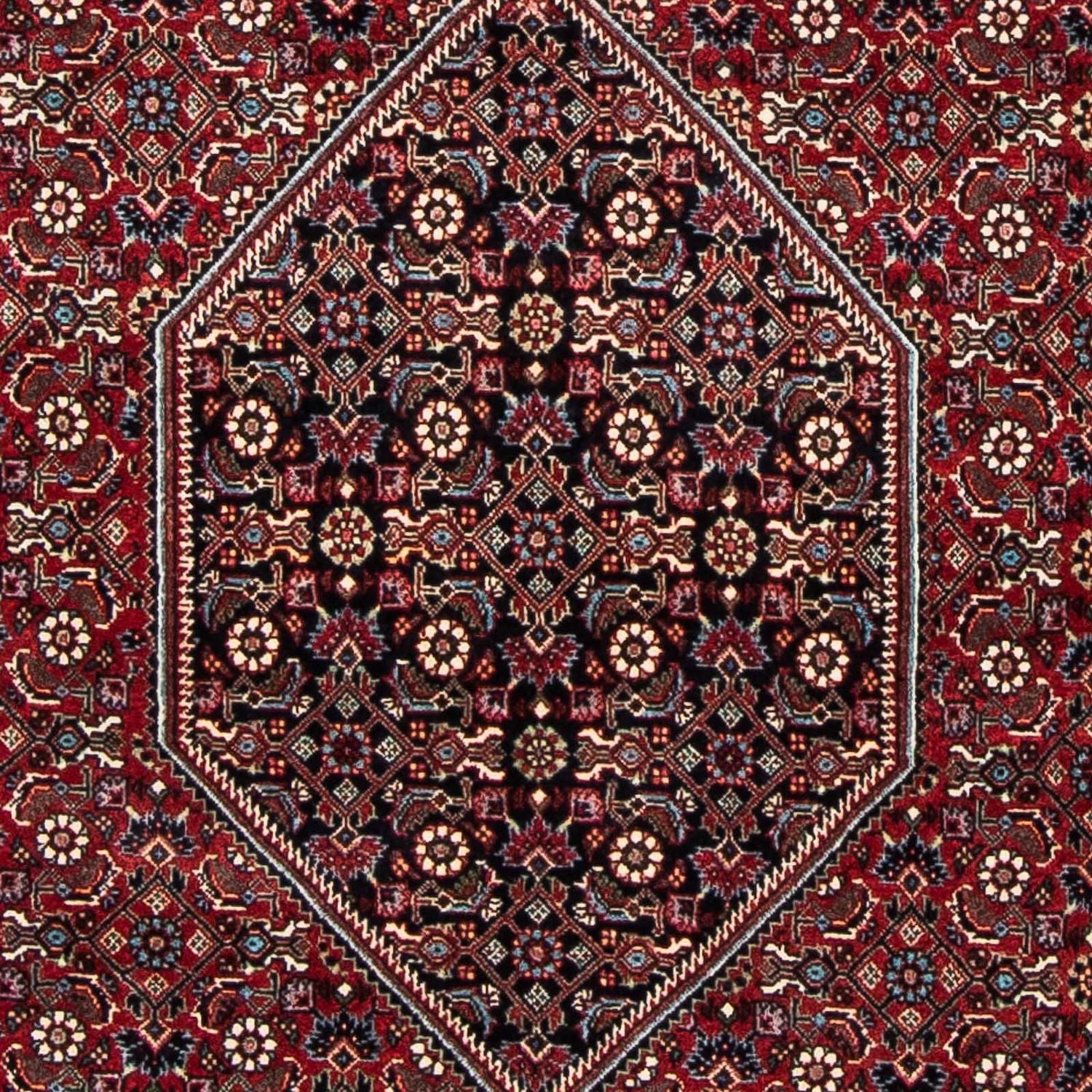 Persisk tæppe - Bijar - 177 x 112 cm - mørkerød