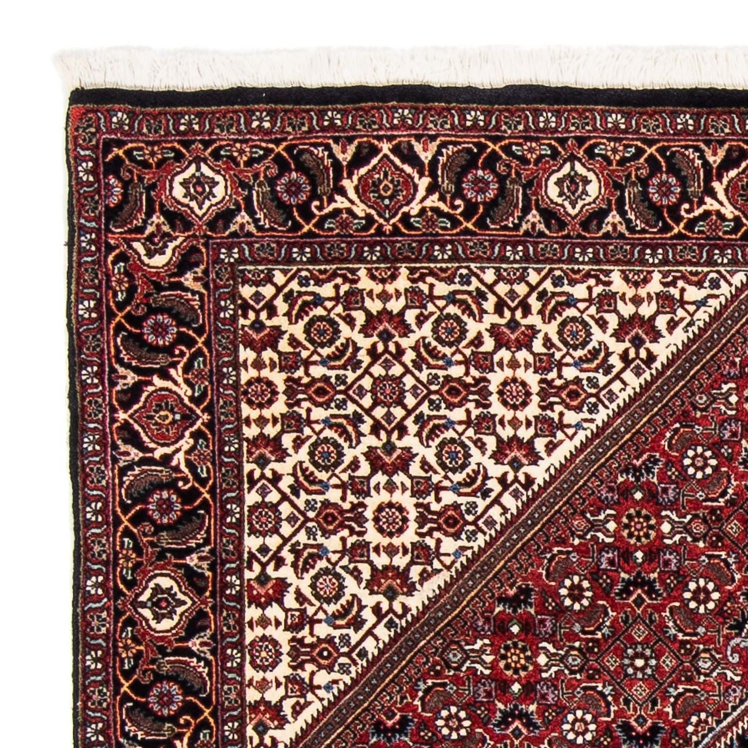 Persisk tæppe - Bijar - 177 x 112 cm - mørkerød