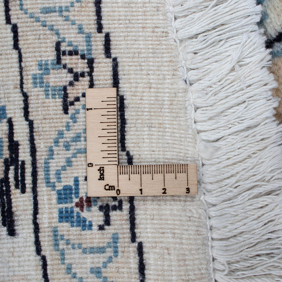 Persisk tæppe - Nain rundt  - 248 x 248 cm - mørkerød