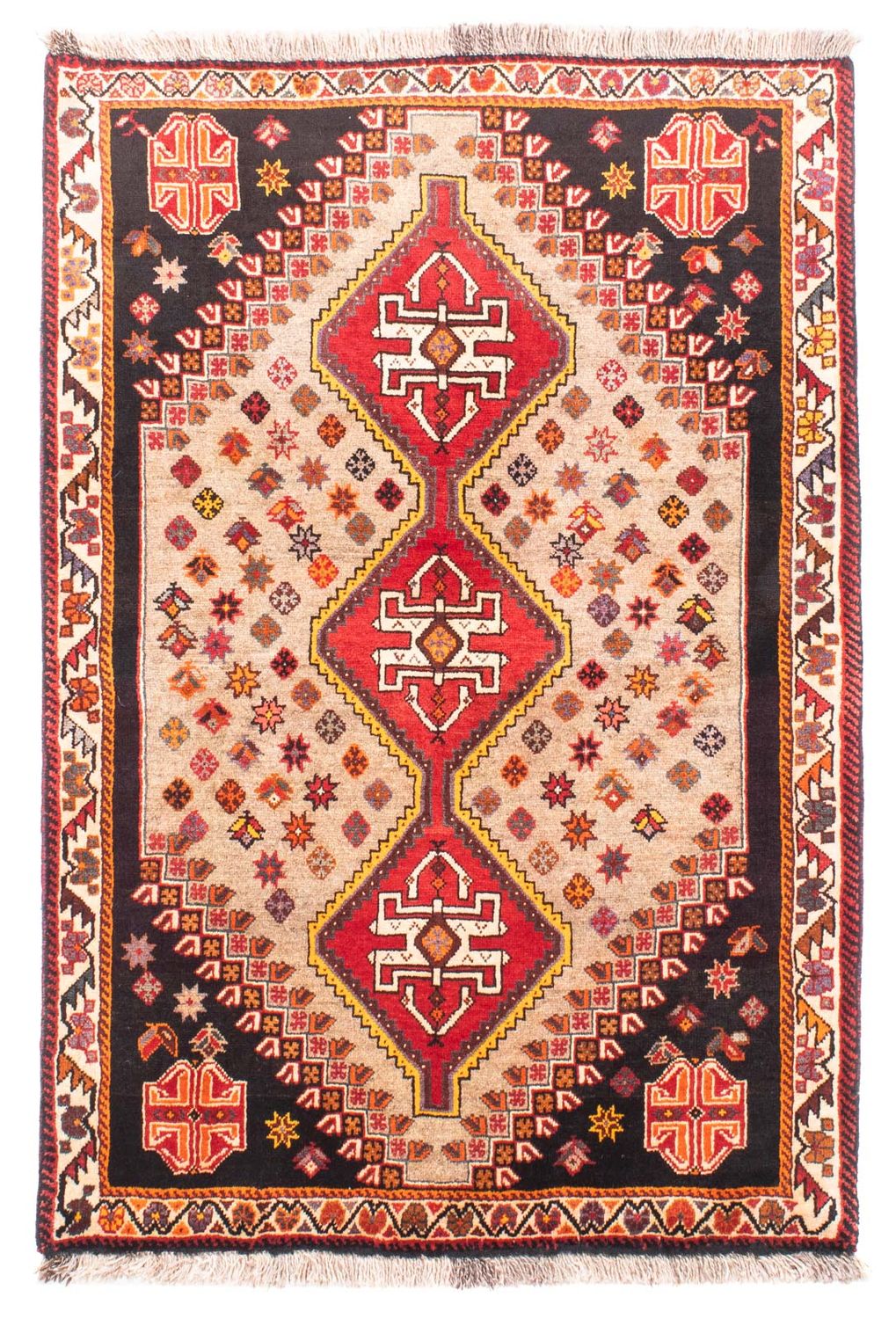 Persisk tæppe - Nomadisk - 160 x 110 cm - lys brun