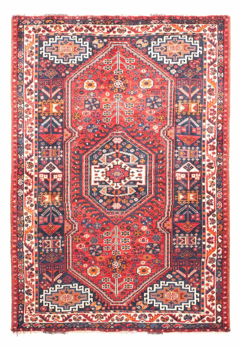 Persisk tæppe - Nomadisk - 161 x 110 cm - mørkerød