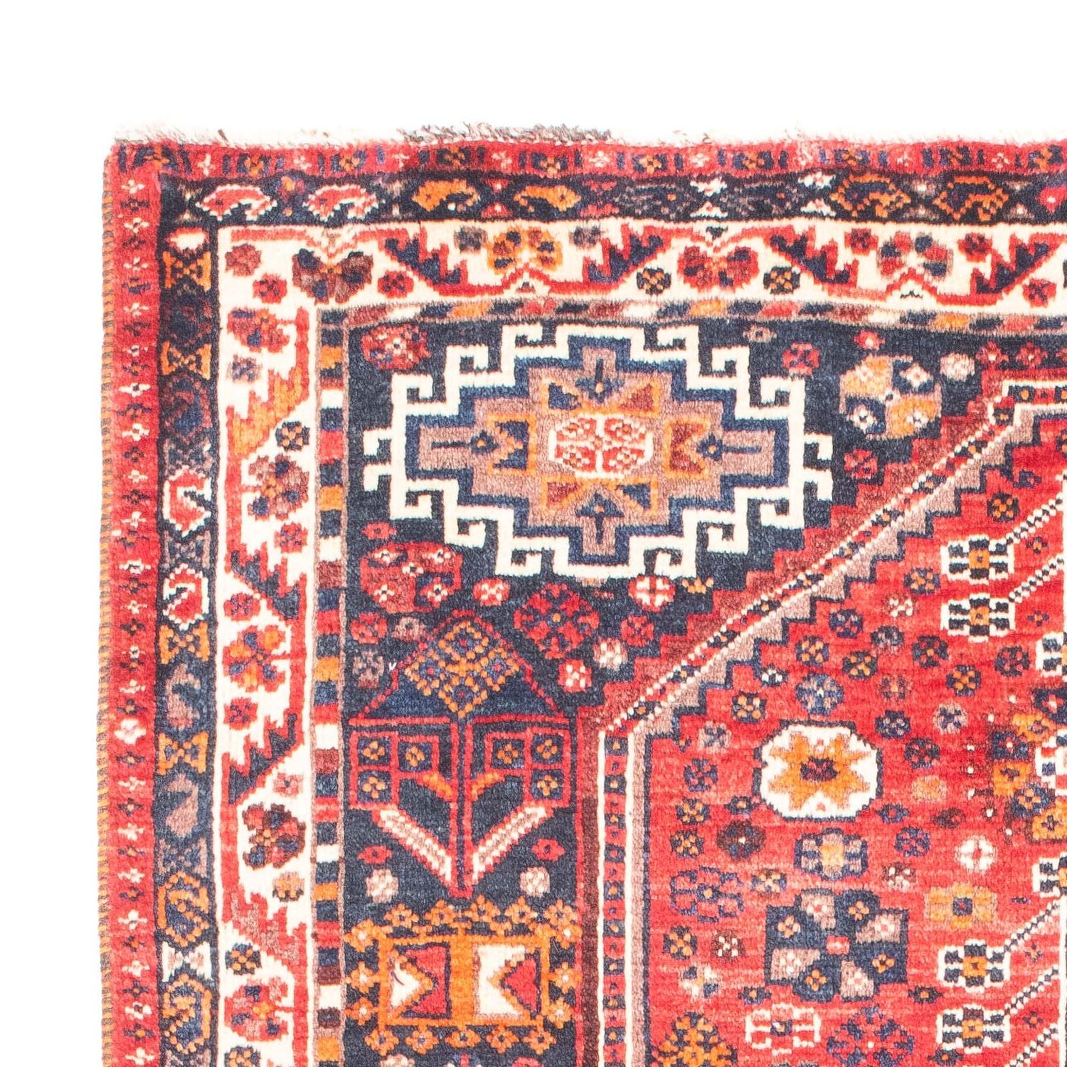 Persisk tæppe - Nomadisk - 161 x 110 cm - mørkerød