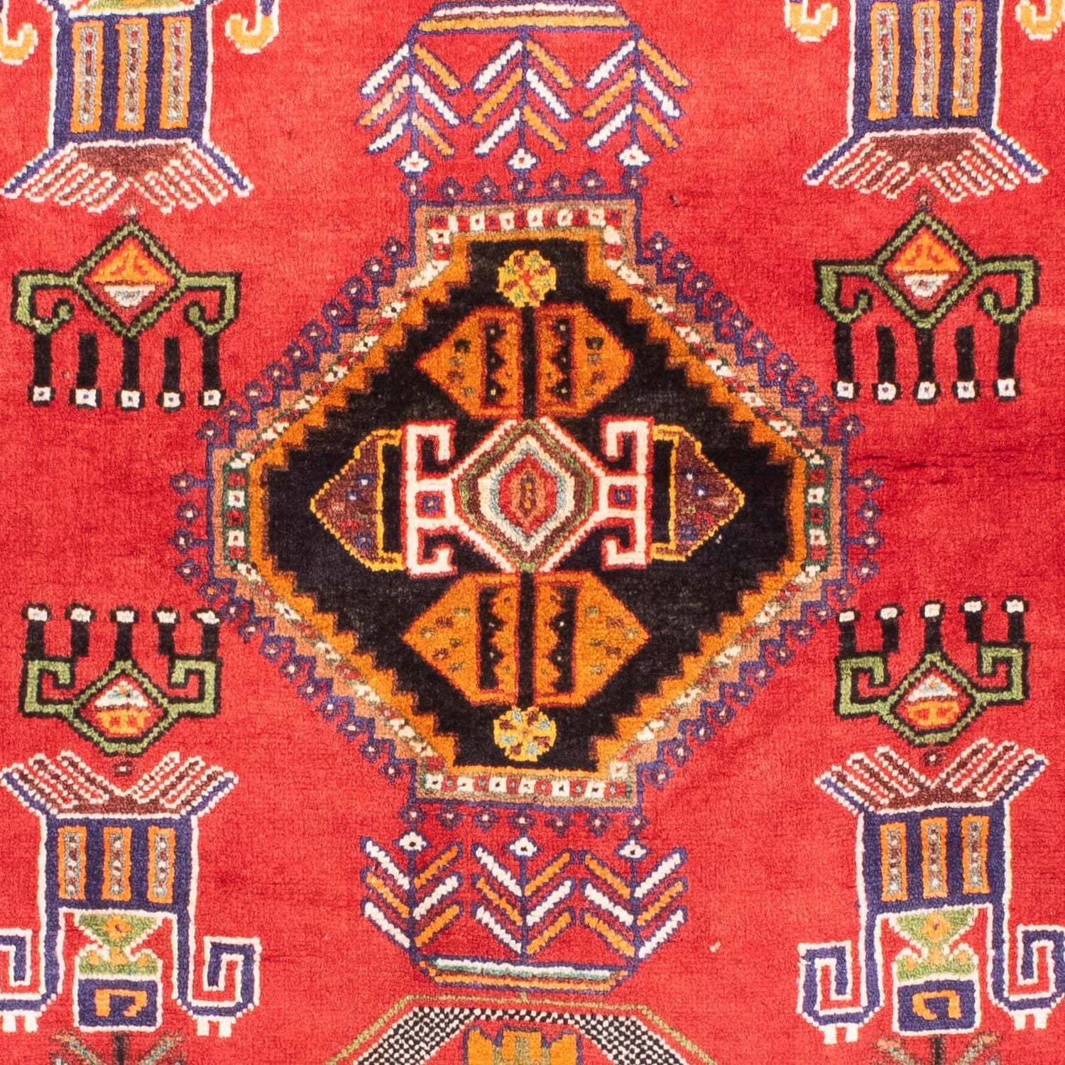Persisk tæppe - Nomadisk - 165 x 118 cm - mørkerød