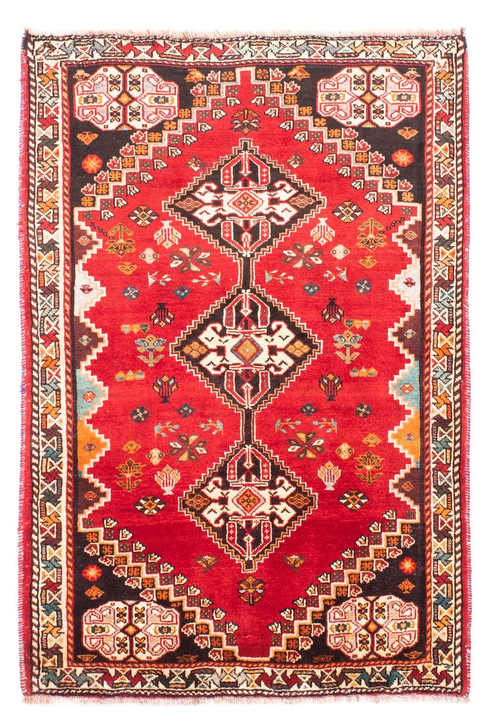 Persisk tæppe - Nomadisk - 167 x 115 cm - mørkerød