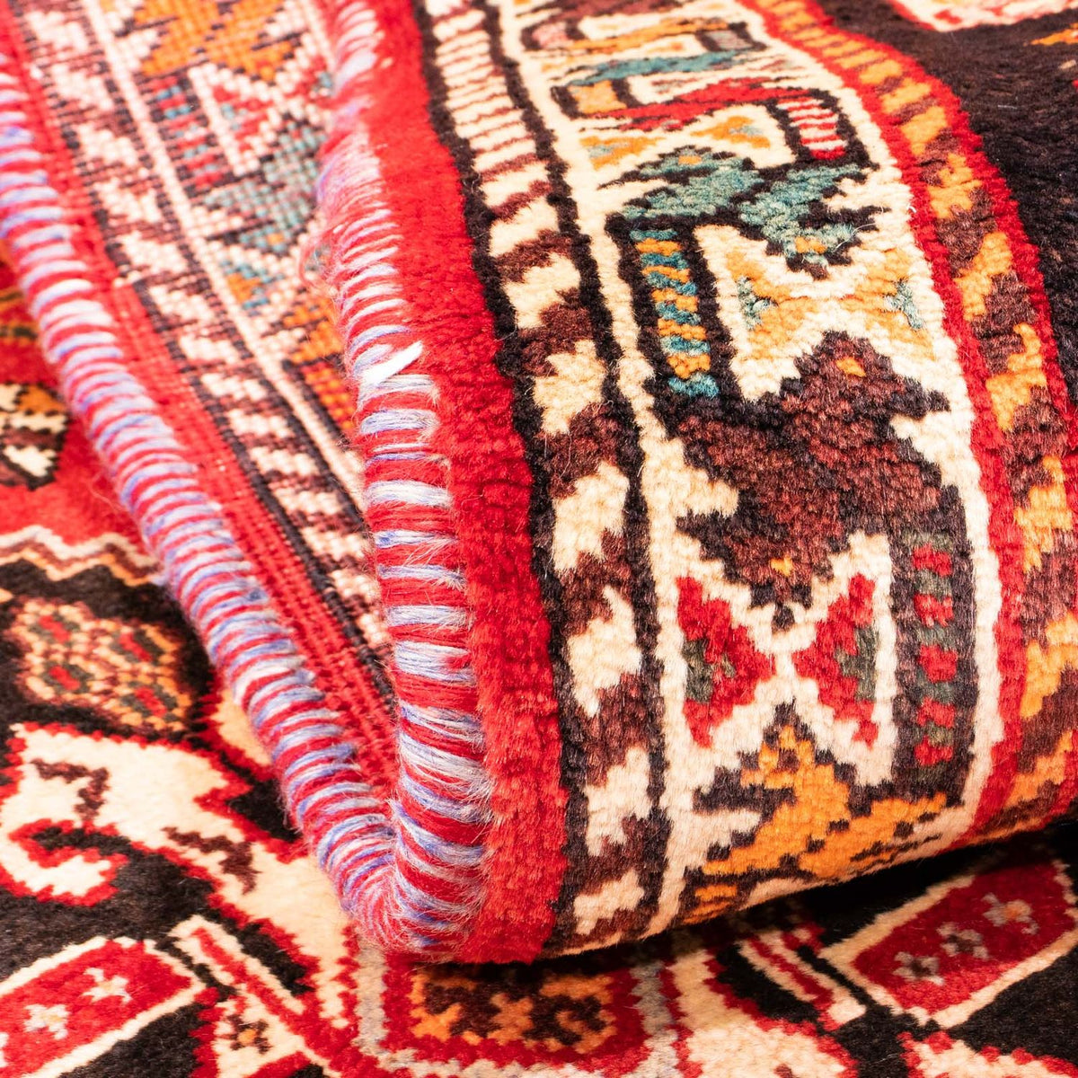 Persisk tæppe - Nomadisk - 167 x 115 cm - mørkerød