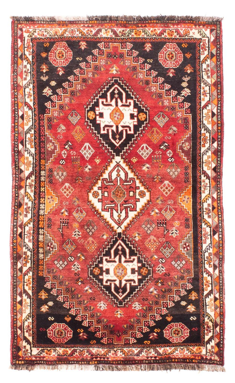 Persisk tæppe - Nomadisk - 176 x 107 cm - mørkerød