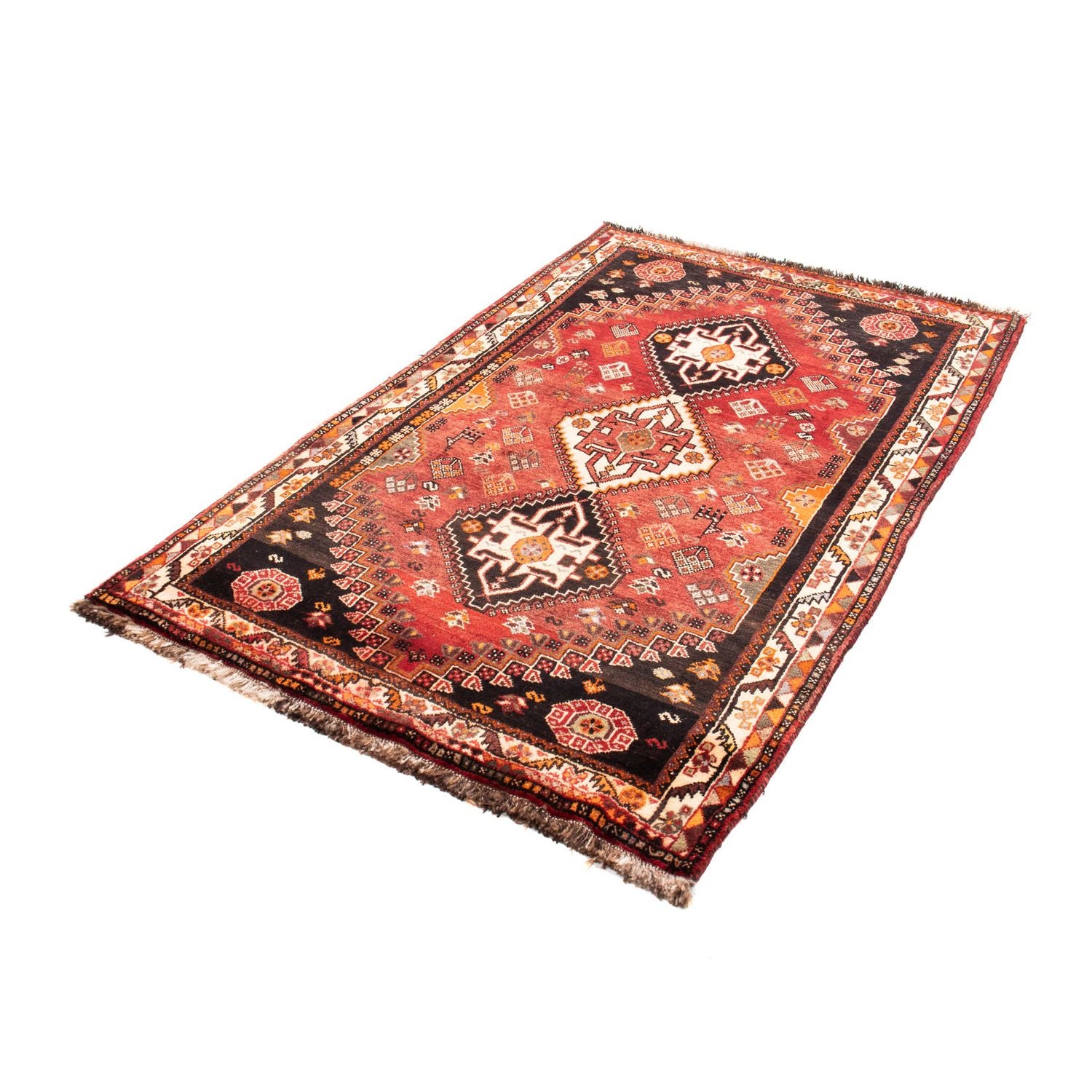Persisk tæppe - Nomadisk - 176 x 107 cm - mørkerød