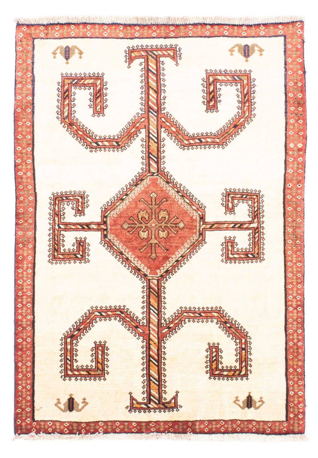 Persisk tæppe - Nomadisk - 152 x 110 cm - beige