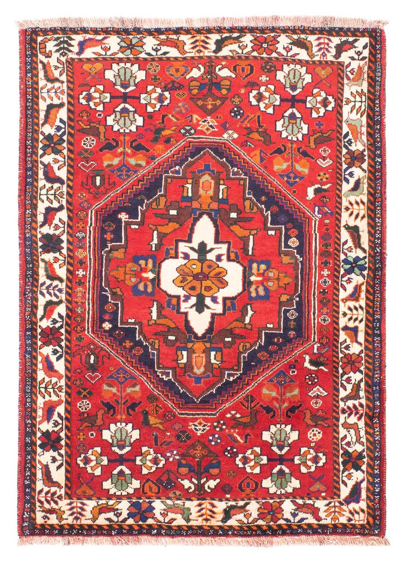 Persisk tæppe - Nomadisk - 158 x 106 cm - mørkerød