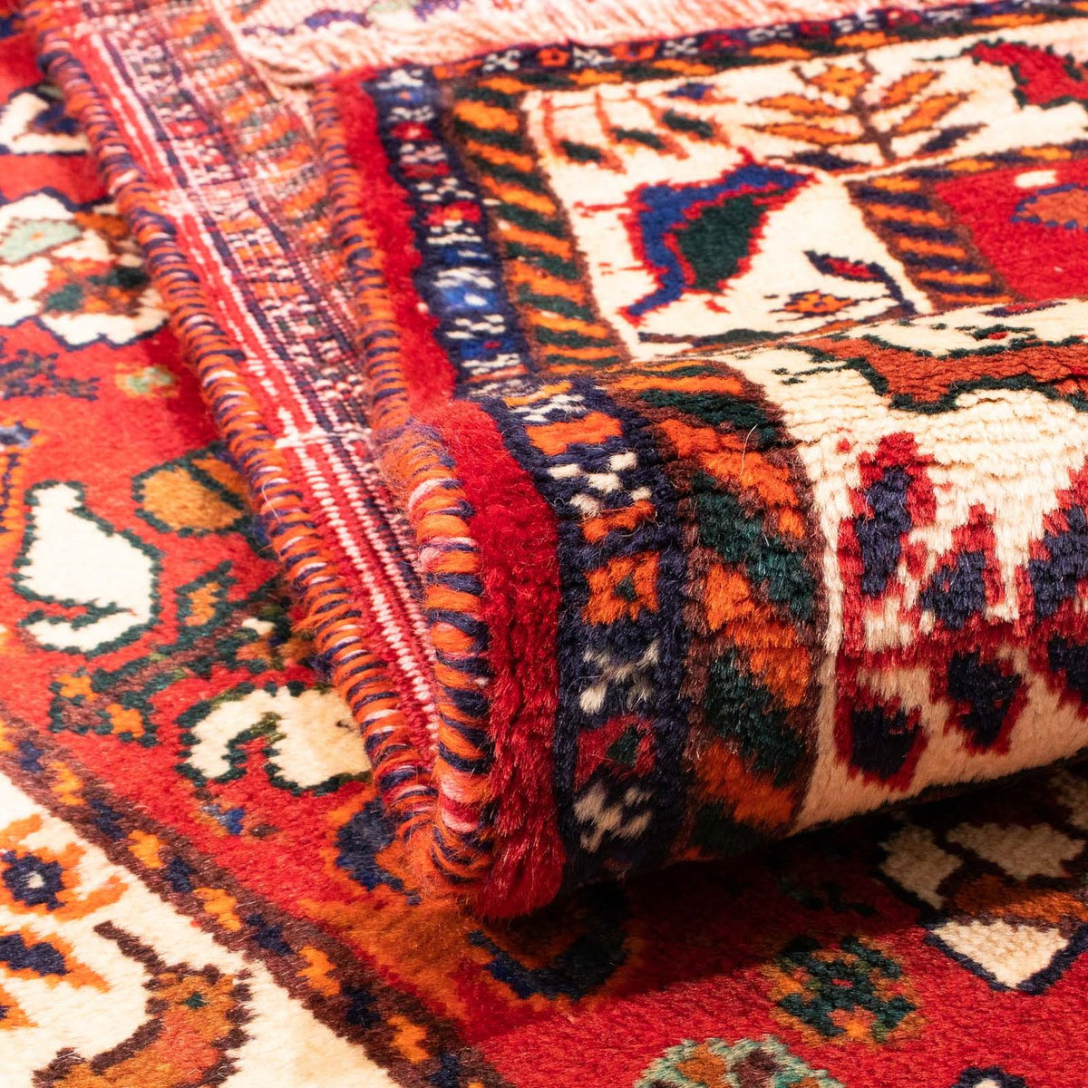 Persisk tæppe - Nomadisk - 158 x 106 cm - mørkerød