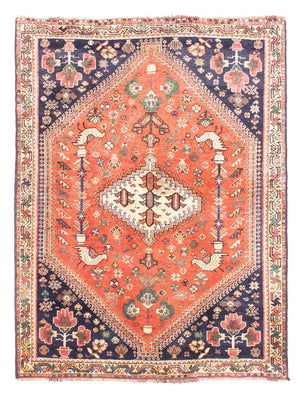 Persisk tæppe - Nomadisk - 148 x 108 cm - lysrød