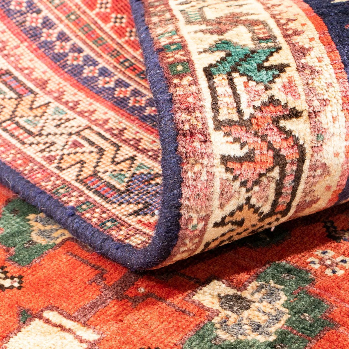 Persisk tæppe - Nomadisk - 148 x 108 cm - lysrød