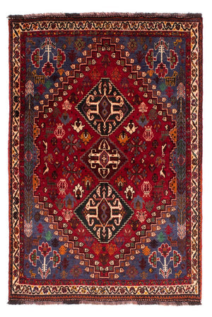 Persisk tæppe - Nomadisk - 163 x 111 cm - mørkerød