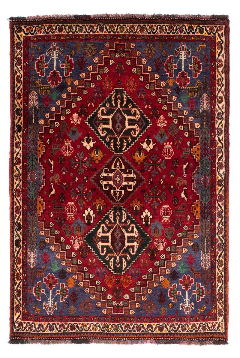 Persisk tæppe - Nomadisk - 163 x 111 cm - mørkerød