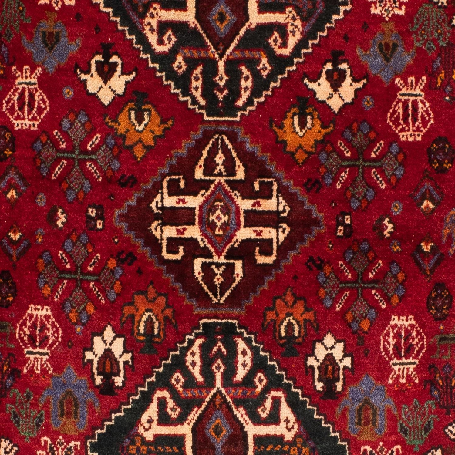 Persisk tæppe - Nomadisk - 163 x 111 cm - mørkerød