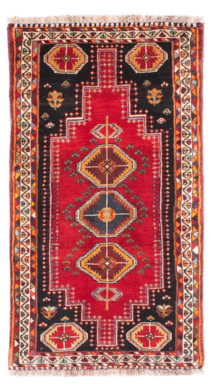 Persisk tæppe - Nomadisk - 160 x 81 cm - mørkerød
