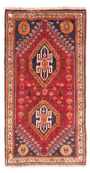 Persisk tæppe - Nomadisk - 156 x 83 cm - mørkerød