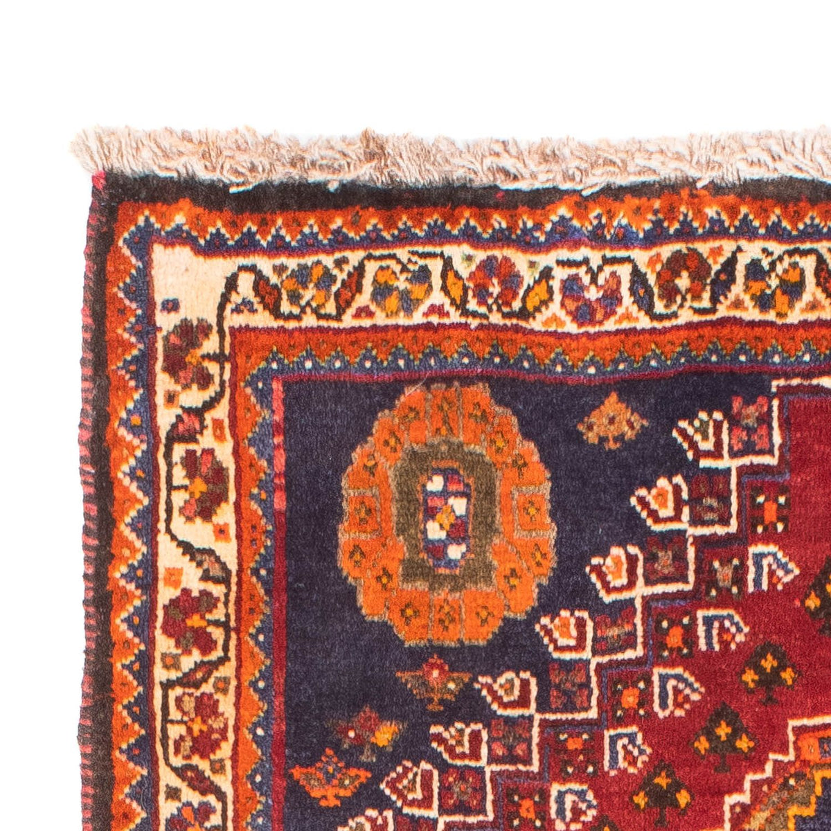 Persisk tæppe - Nomadisk - 156 x 83 cm - mørkerød