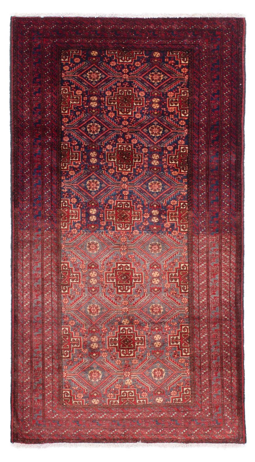 Løber Baluch-tæppe - 175 x 92 cm - mørkerød