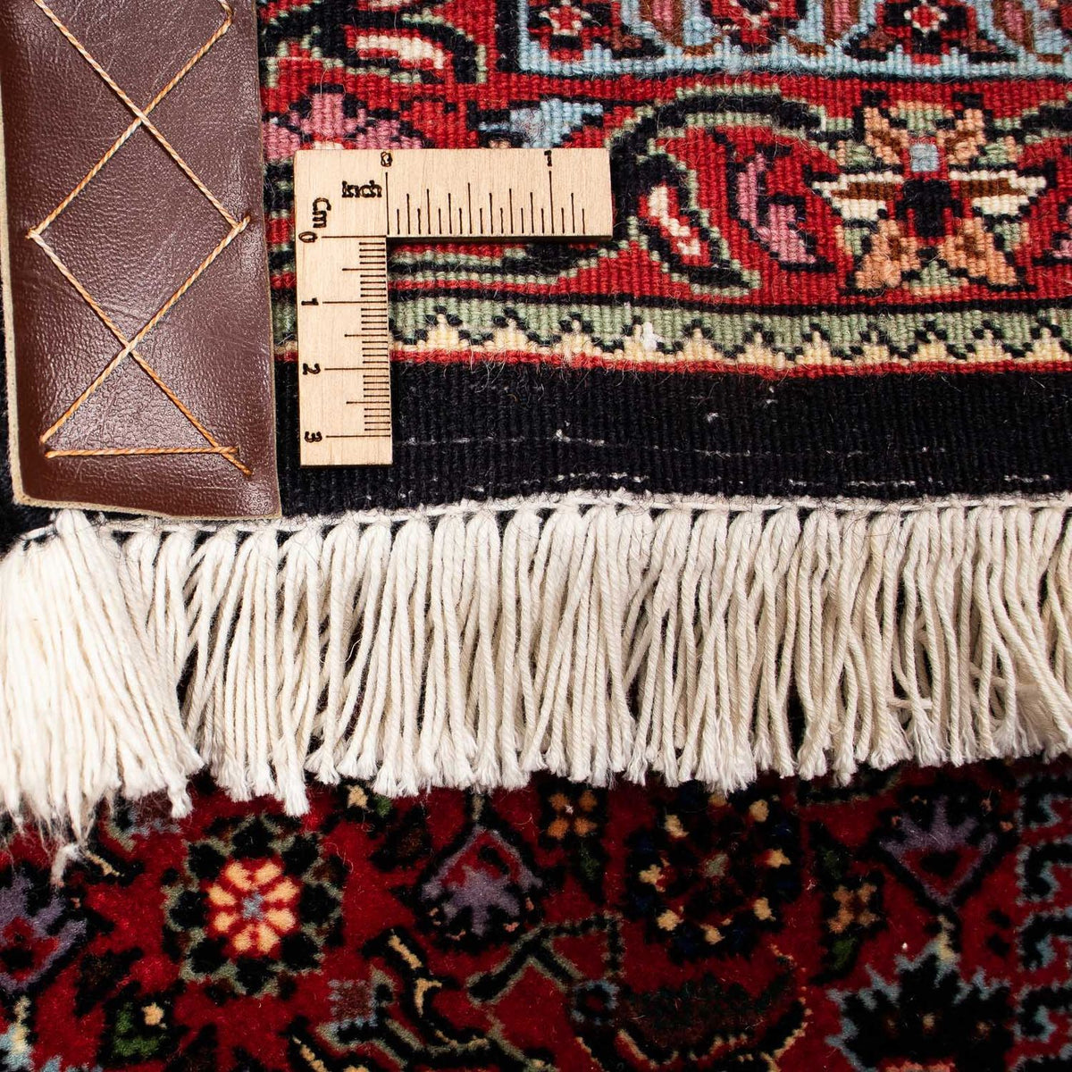 Persisk tæppe - Bijar - 253 x 200 cm - mørkerød