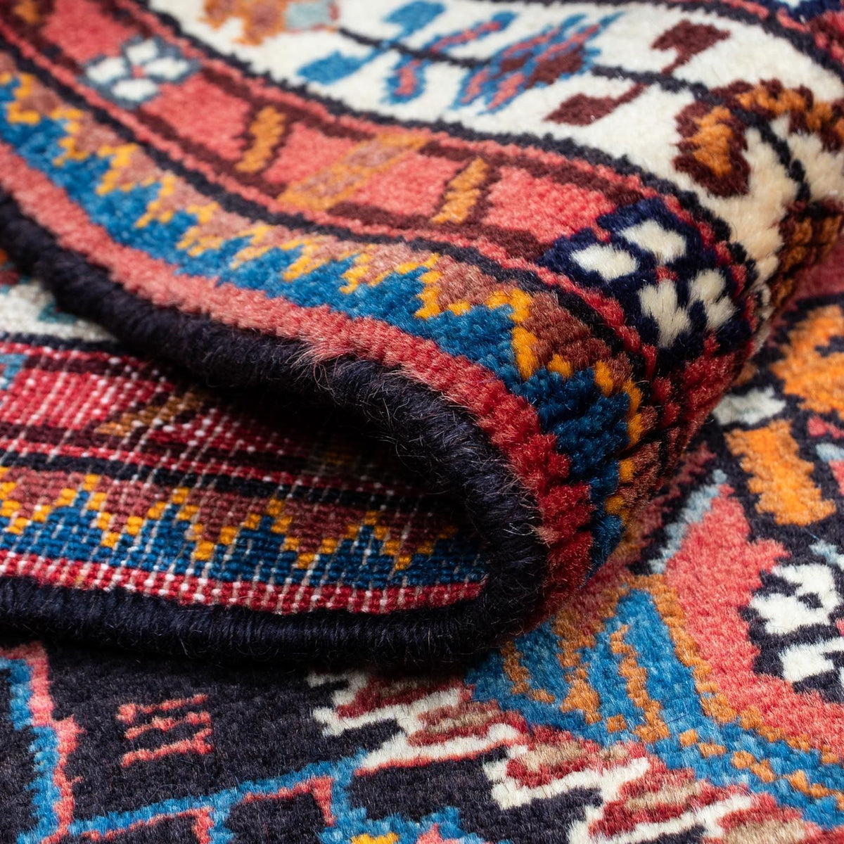 Persisk tæppe - Nomadisk - 122 x 80 cm - lysrød