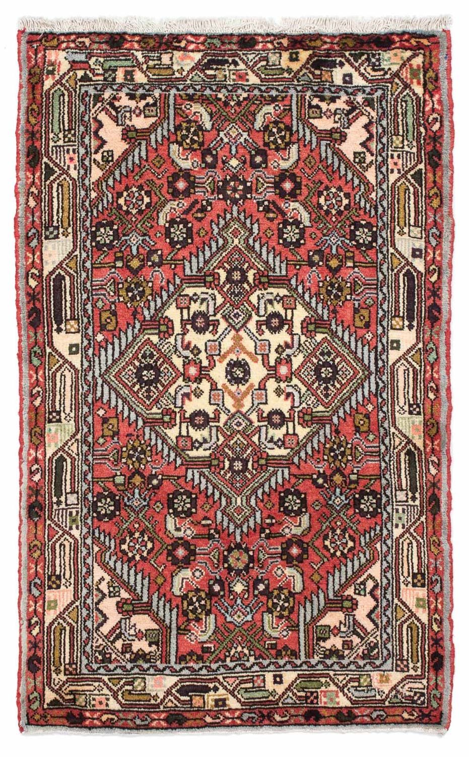 Persisk tæppe - Nomadisk - 123 x 77 cm - lysrød