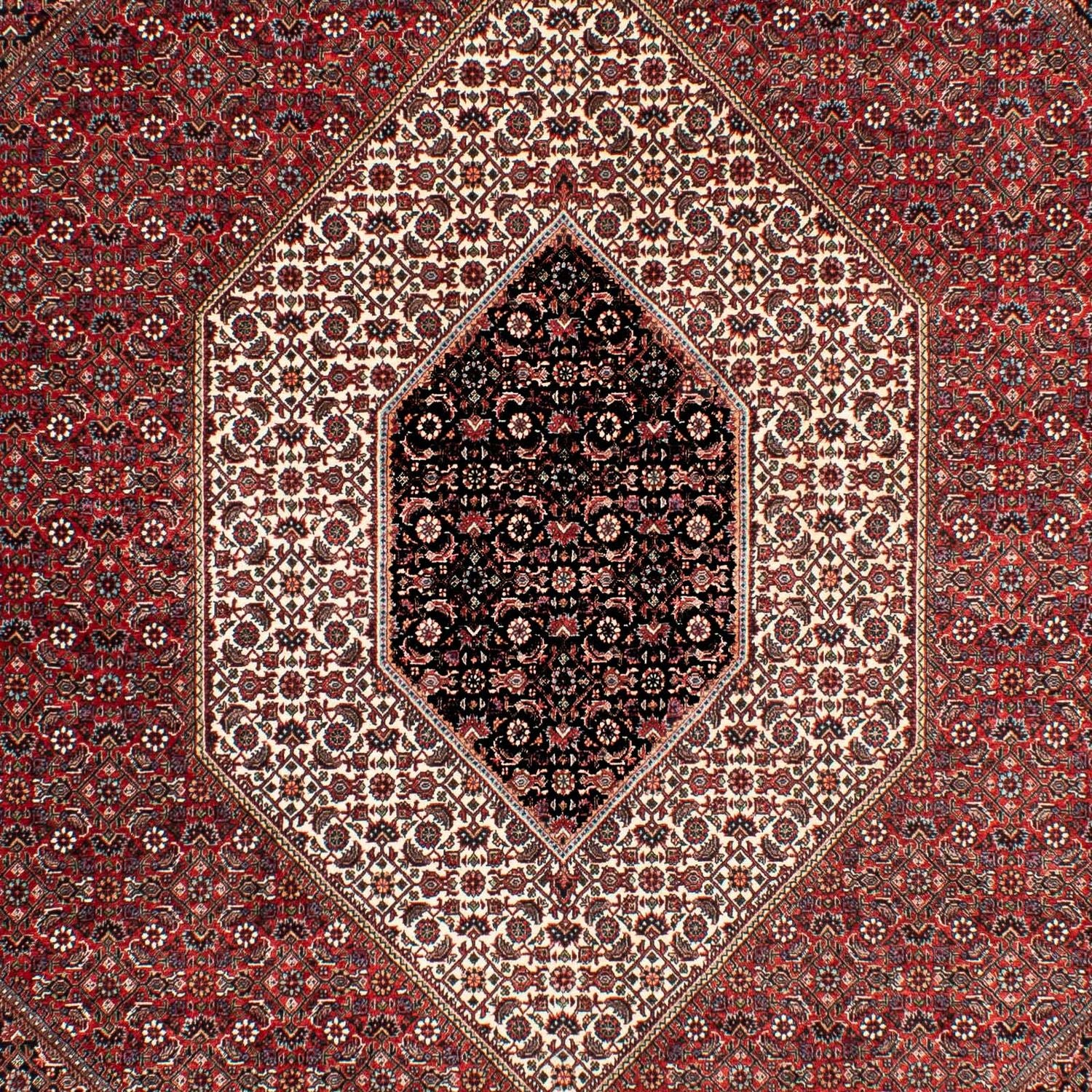 Persisk tæppe - Bijar - 303 x 203 cm - rød