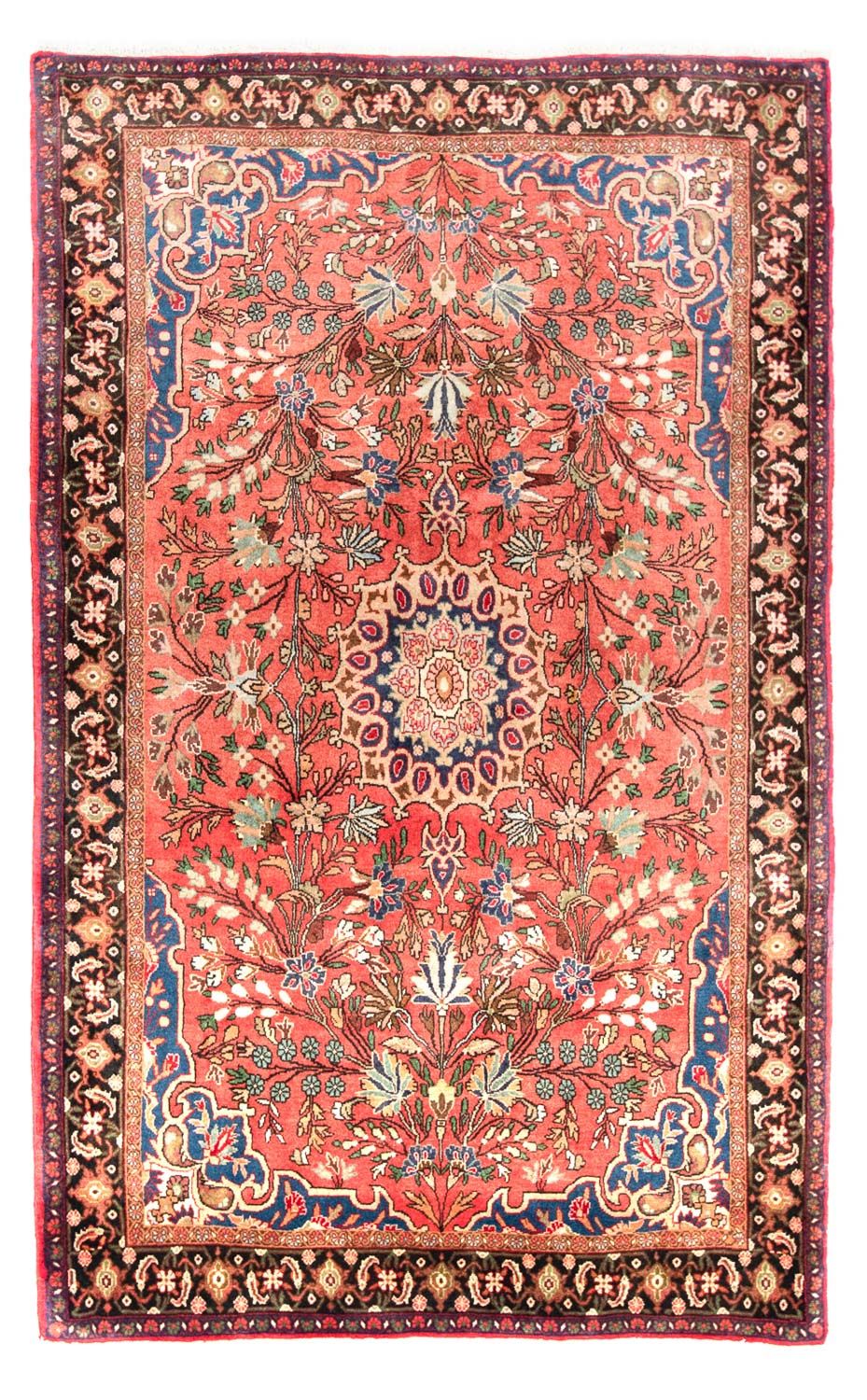 Persisk tæppe - Bijar - 223 x 132 cm - lysrød