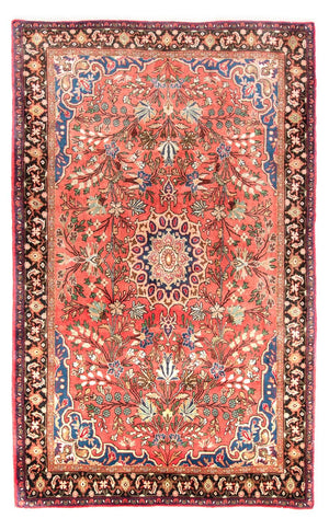 Persisk tæppe - Bijar - 223 x 132 cm - lysrød