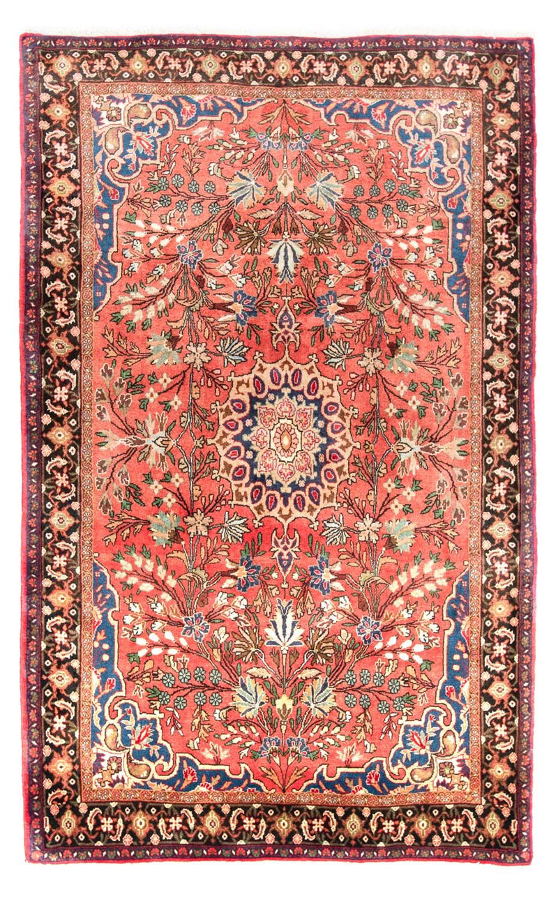 Persisk tæppe - Bijar - 223 x 132 cm - lysrød