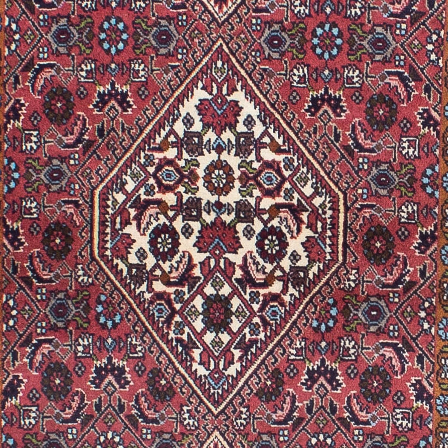 Løber Persisk tæppe - Bijar - 308 x 81 cm - lysrød