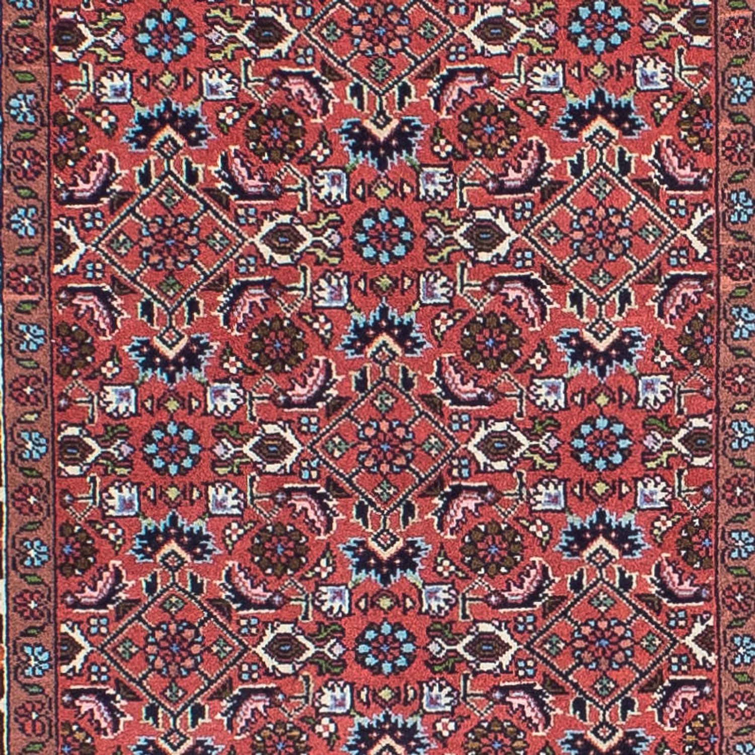 Løber Persisk tæppe - Bijar - 296 x 81 cm - lysrød