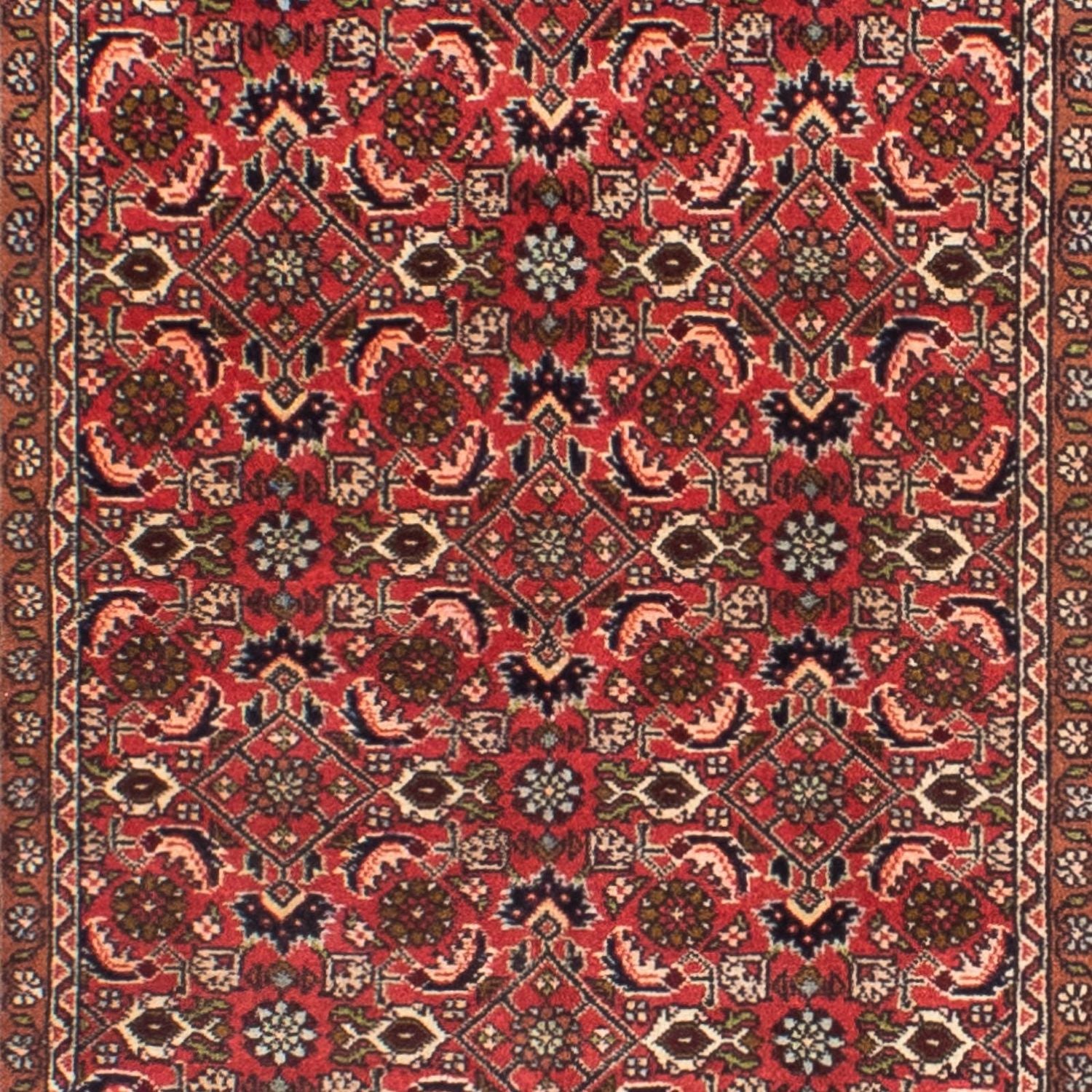 Løber Persisk tæppe - Bijar - 290 x 85 cm - mørkerød