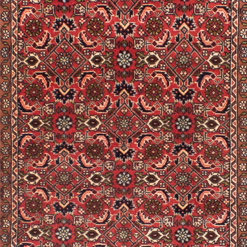 Løber Persisk tæppe - Bijar - 290 x 85 cm - mørkerød