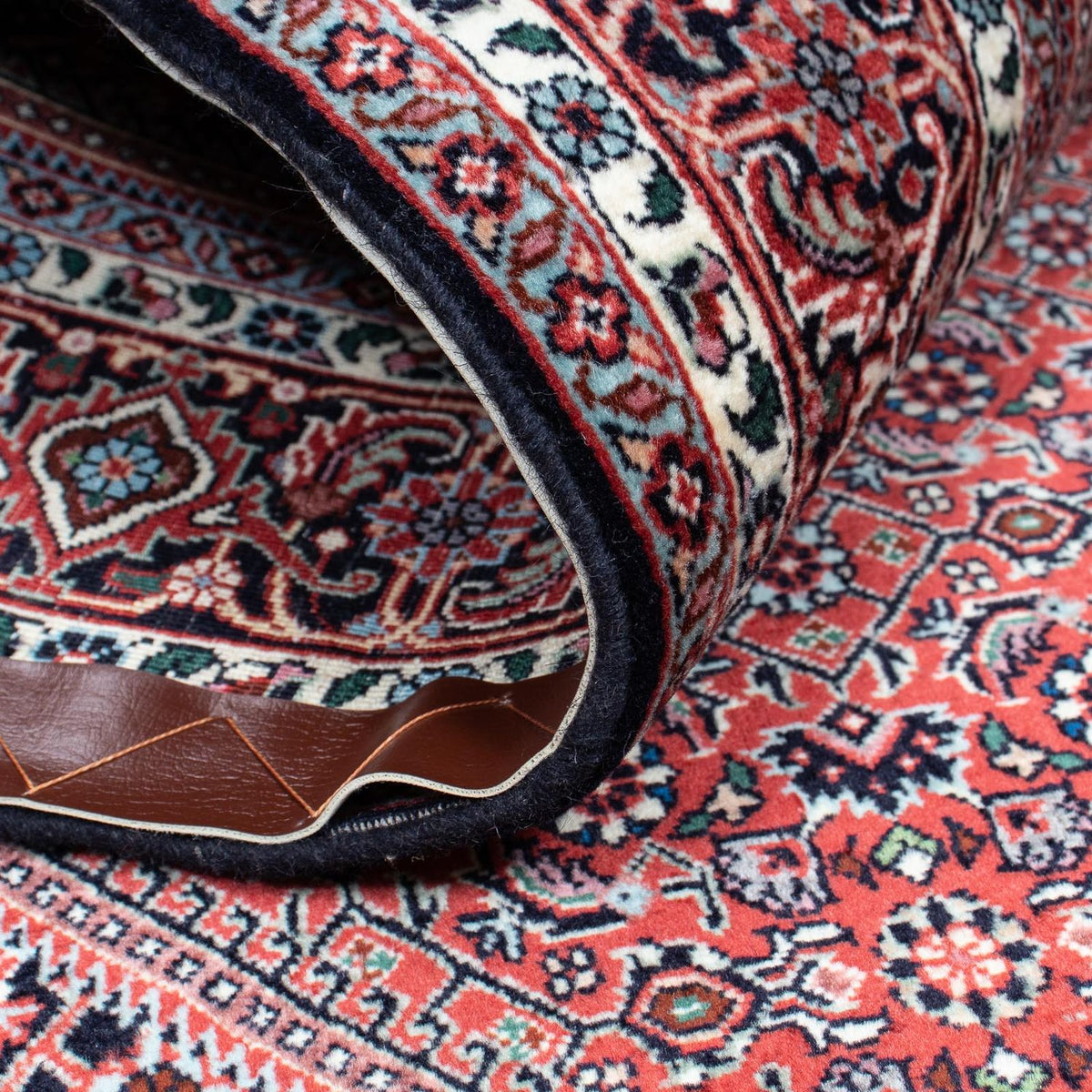 Persisk tæppe - Bijar - 204 x 131 cm - lysrød