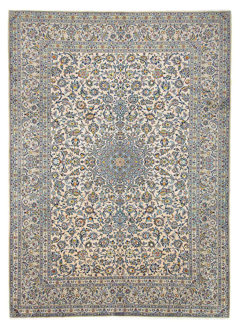Persisk tæppe - Keshan - 398 x 303 cm - beige