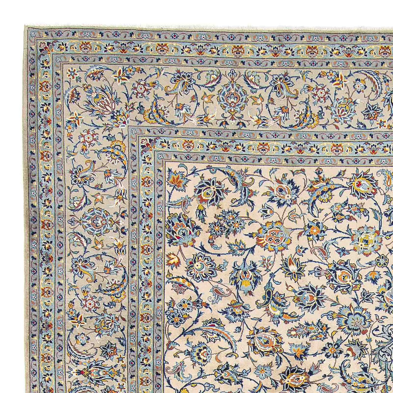 Persisk tæppe - Keshan - 398 x 303 cm - beige