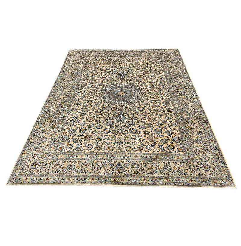 Persisk tæppe - Keshan - 398 x 303 cm - beige