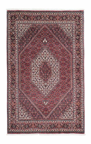 Persisk tæppe - Bijar - 208 x 132 cm - lysrød