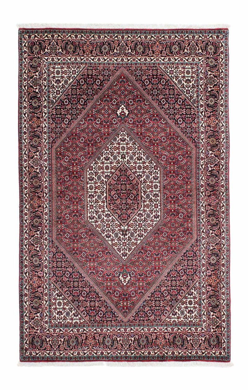 Persisk tæppe - Bijar - 208 x 132 cm - lysrød