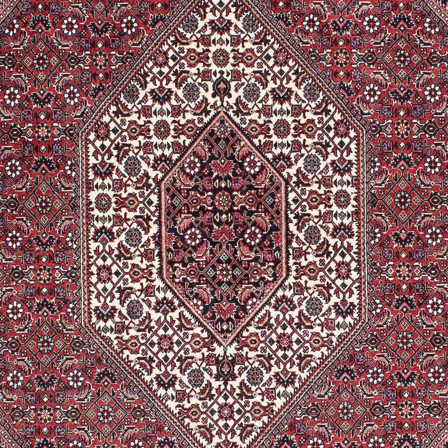 Persisk tæppe - Bijar - 208 x 132 cm - lysrød