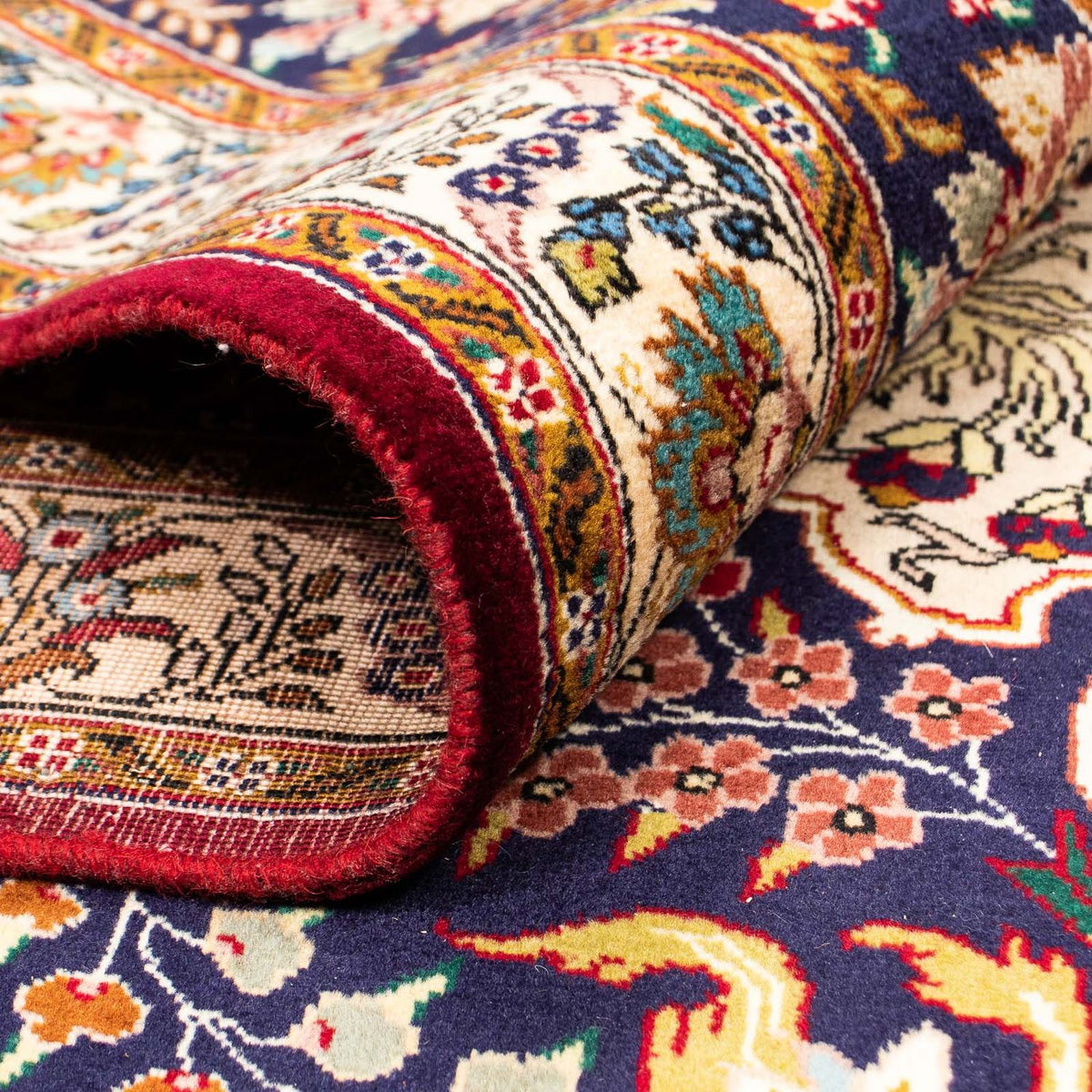 Persisk tæppe - Tabriz - Royal - 400 x 297 cm - mørkerød