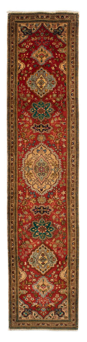 Løber Persisk tæppe - Tabriz - Royal - 365 x 78 cm - rød