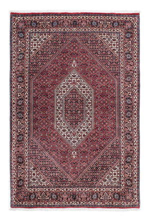 Persisk tæppe - Bijar - 202 x 132 cm - lysrød