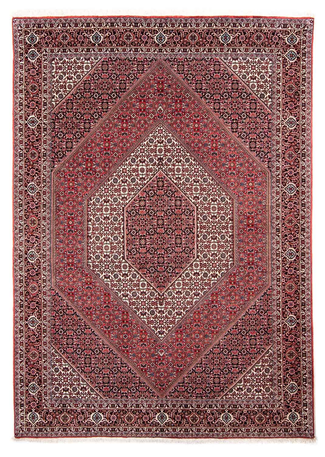 Persisk tæppe - Bijar - 237 x 172 cm - lysrød